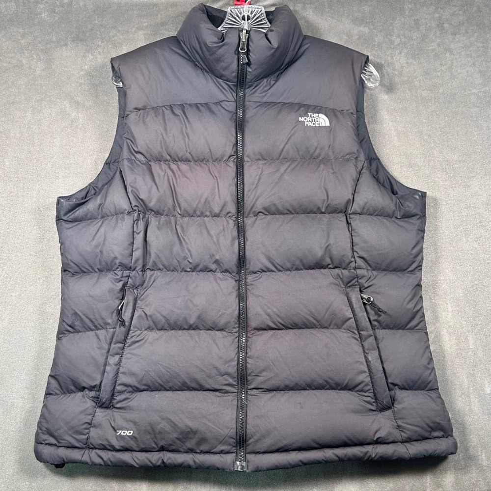 The North Face Womens Nuptse 700 Down Puffer Vest Black XL CUQ6 F15